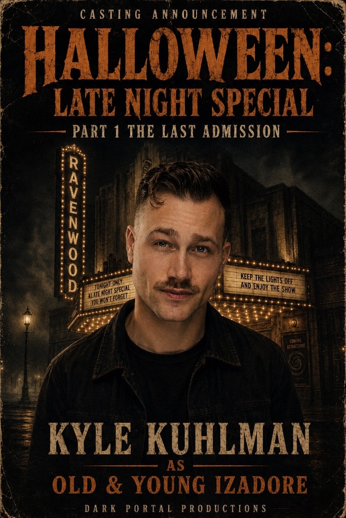 Kyle Kuhlman as Old & Young Izadore — Halloween Late Night Special